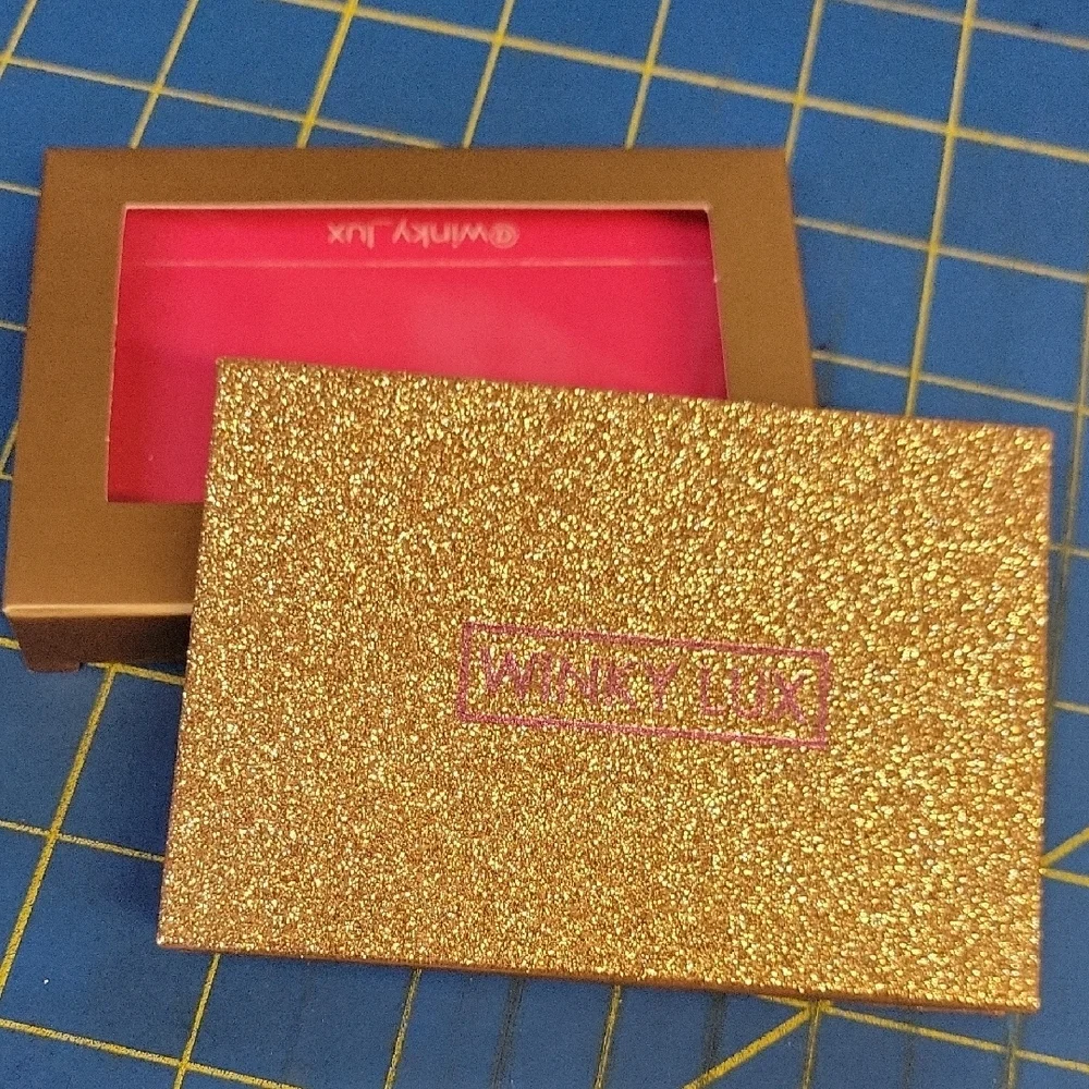 Winky Lux Gold Glitter Makeup Case New in Box